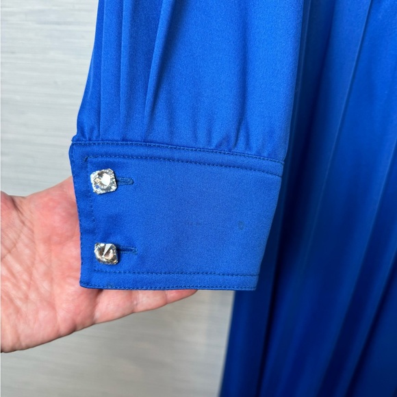 FAB Vintage 1970’s Joan Leslie by Kasper Royal Blue Evening Dress. Women’s 14 - Picture 6 of 9